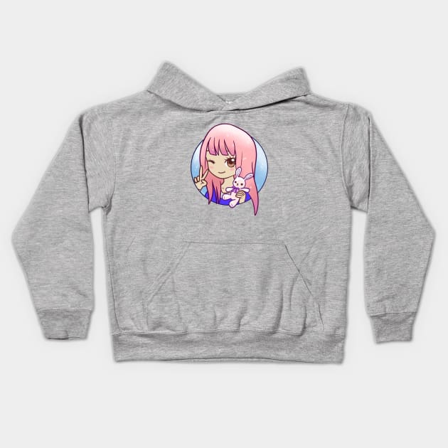 Pink Haired girl - Megan/Leah/LD Lizzie Cutie girl Kids Hoodie by Pickledjo